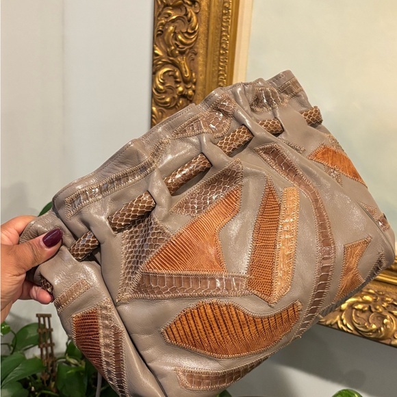 VARON Vintage Patchwork Leather Clutch